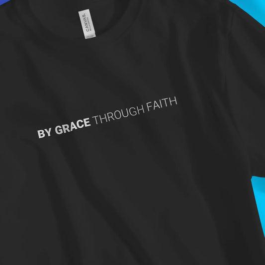 An image of By Grace Through Faith | Premium Unisex Christian T-shirt available at 3rd Day Christian Clothing UK