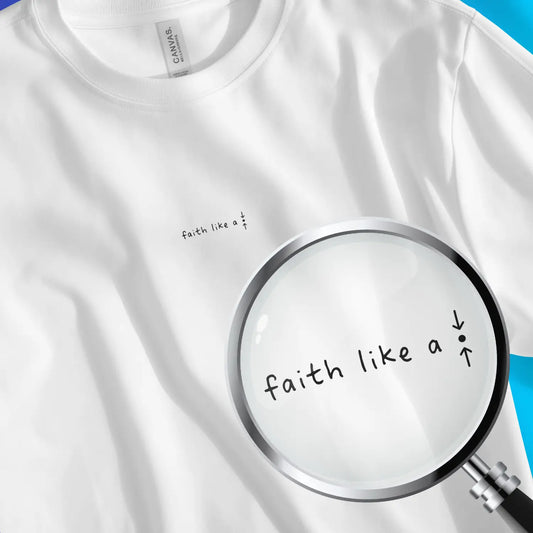 An image of Faith Like A Mustard Seed | Premium Unisex Christian T-shirt available at 3rd Day Christian Clothing UK