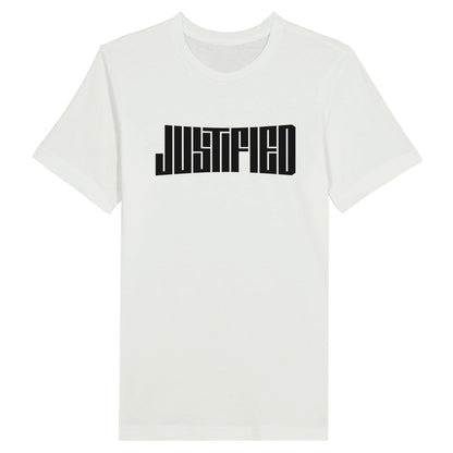 An image of JUSTIFIED | Premium Unisex Christian T-shirt available at 3rd Day Christian Clothing UK