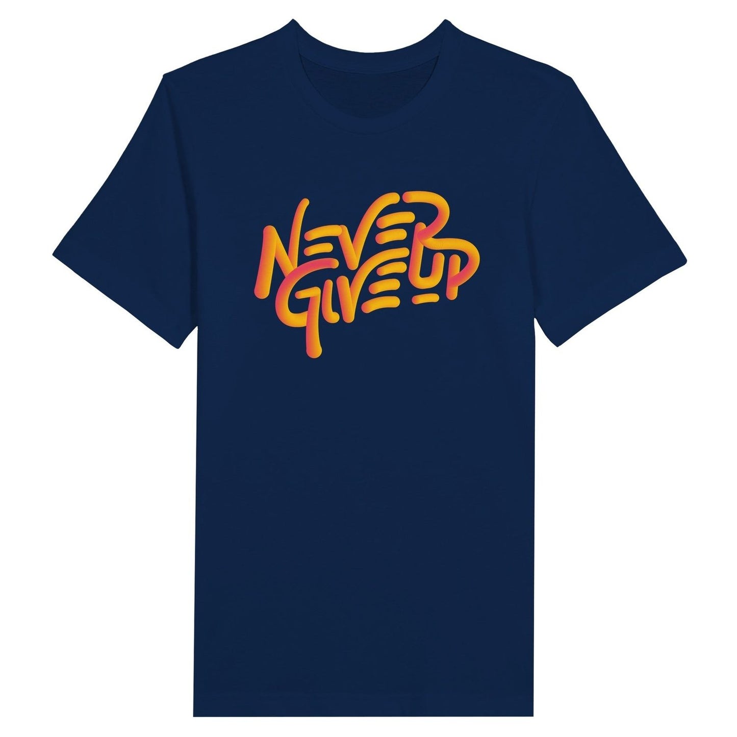 An image of Never Give Up 2.0 | Premium Unisex Inspirational T-shirt available at 3rd Day Christian Clothing UK