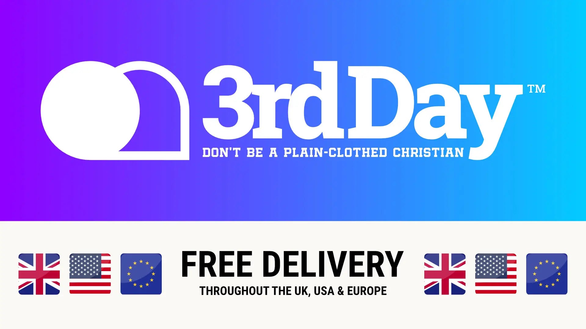 Load video: A showcase of several Christian T-shirts available at 3rd Day (The UK Christian Clothing Brand)