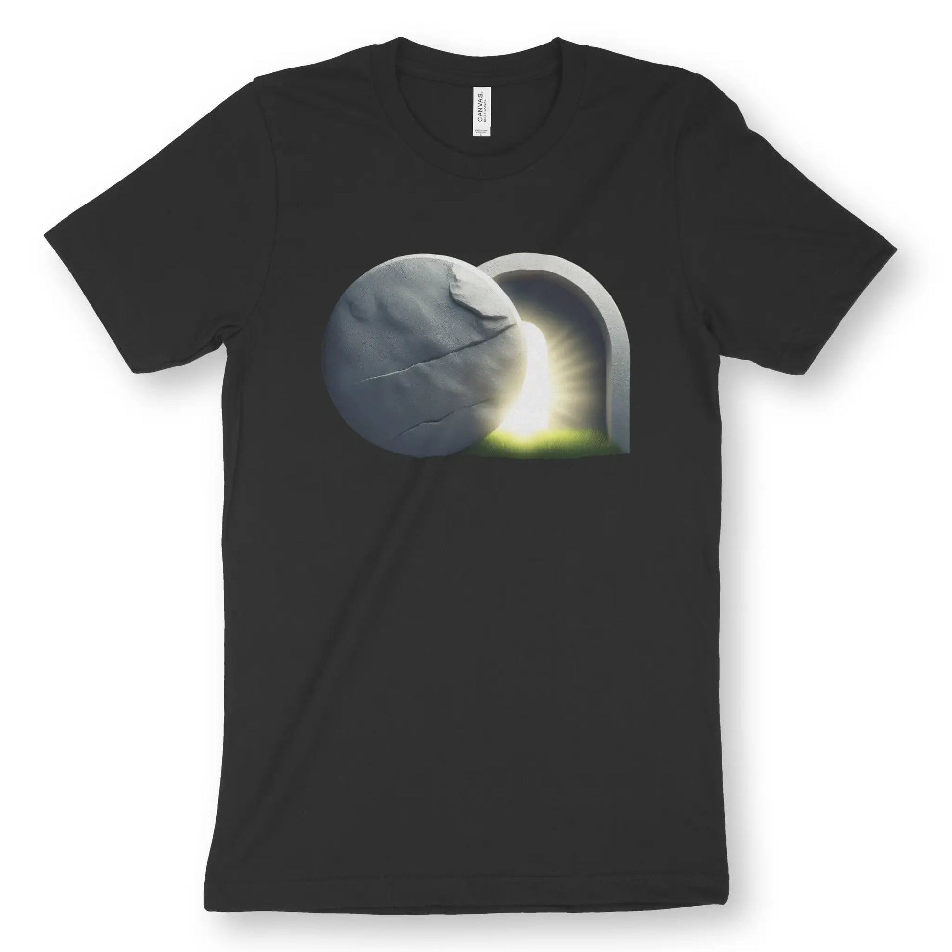 3rd Day (Empty Tomb) | Premium Unisex Christian T-Shirt, laid flat, designed by 3rd Day Christian Clothing UK