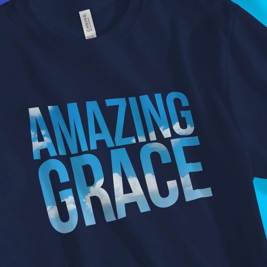 AMAZING GRACE | Premium Unisex Christian T-Shirt designed by 3rd Day Christian Clothing.