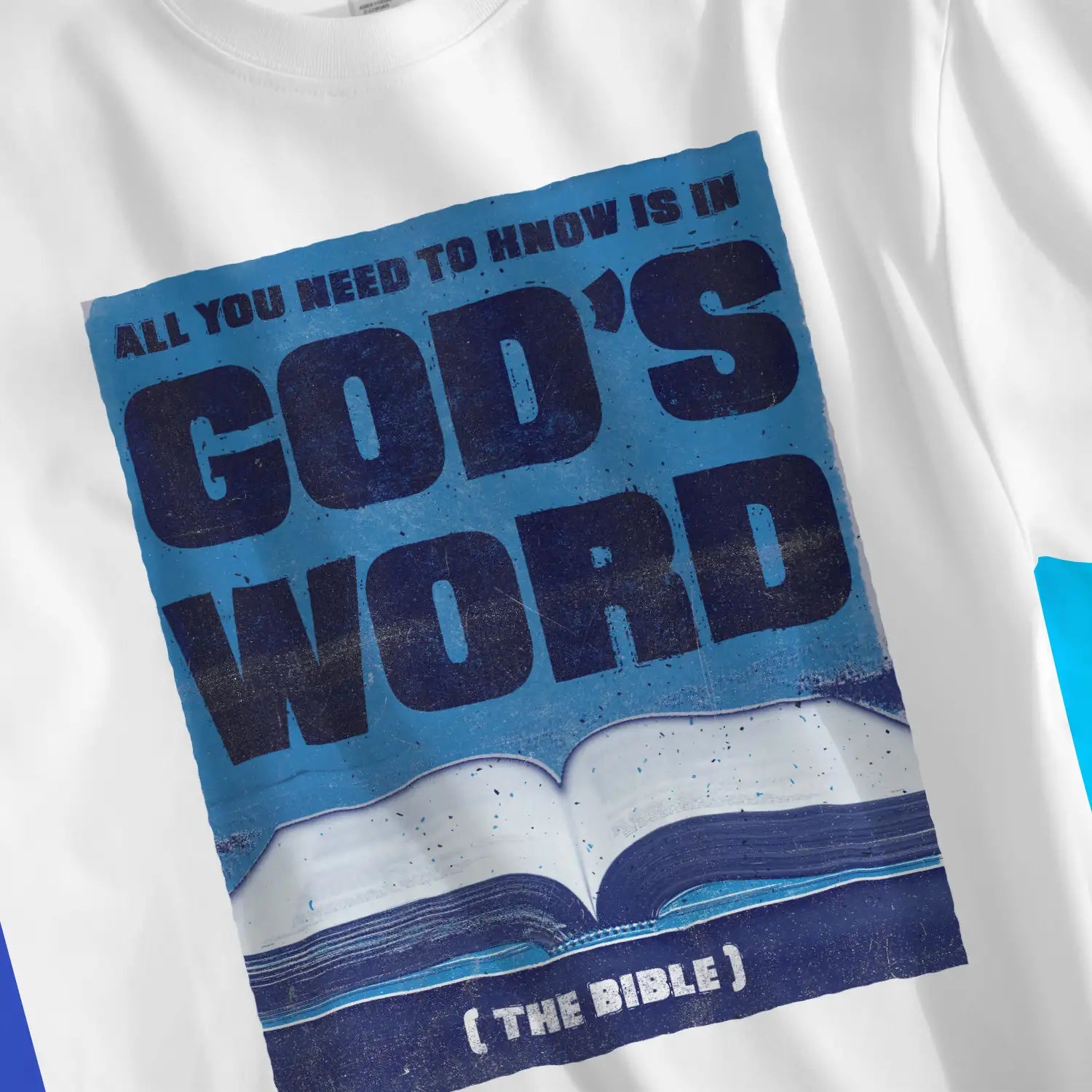 All You Need To Know | Premium Unisex Christian T-Shirt, laid flat, designed by 3rd Day Christian Clothing UK