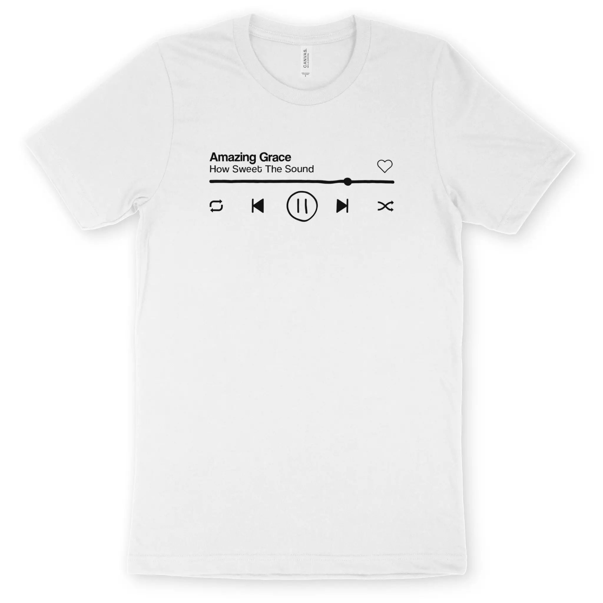 Amazing Grace (Music Player) – Unisex Christian T-Shirt designed by 3rd Day Christian Clothing.