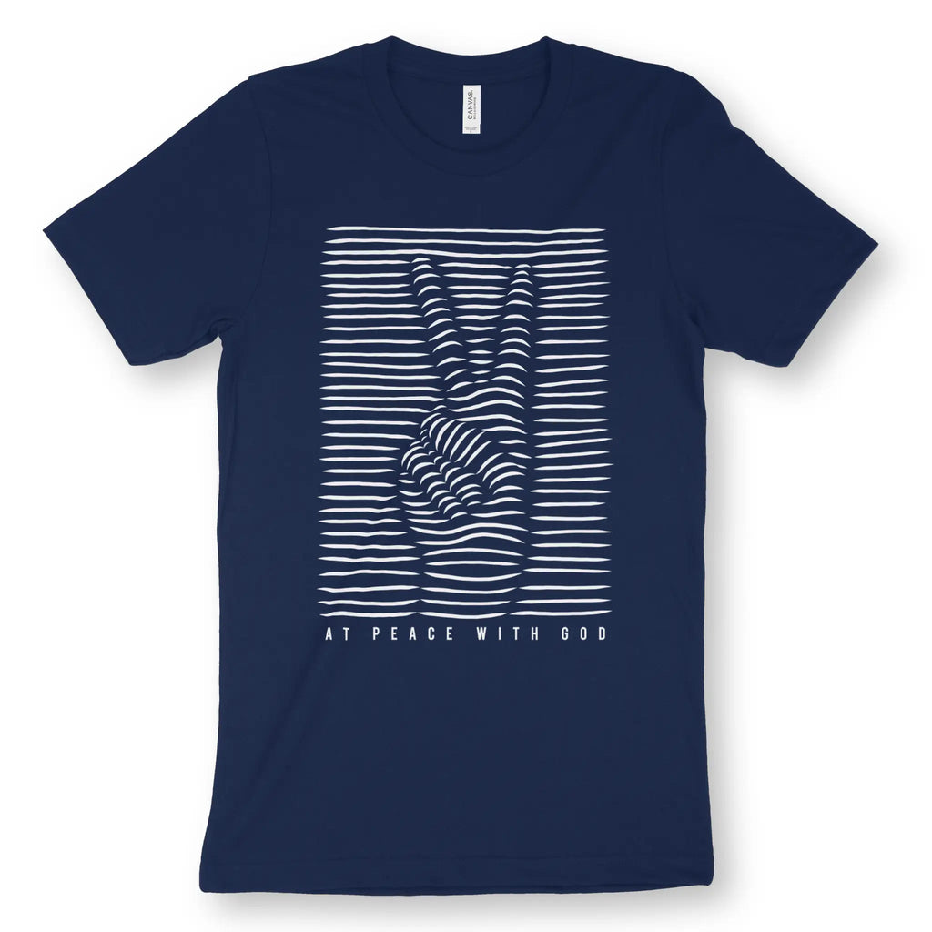 At Peace With God – Unisex Christian T-Shirt designed by 3rd Day Christian Clothing.