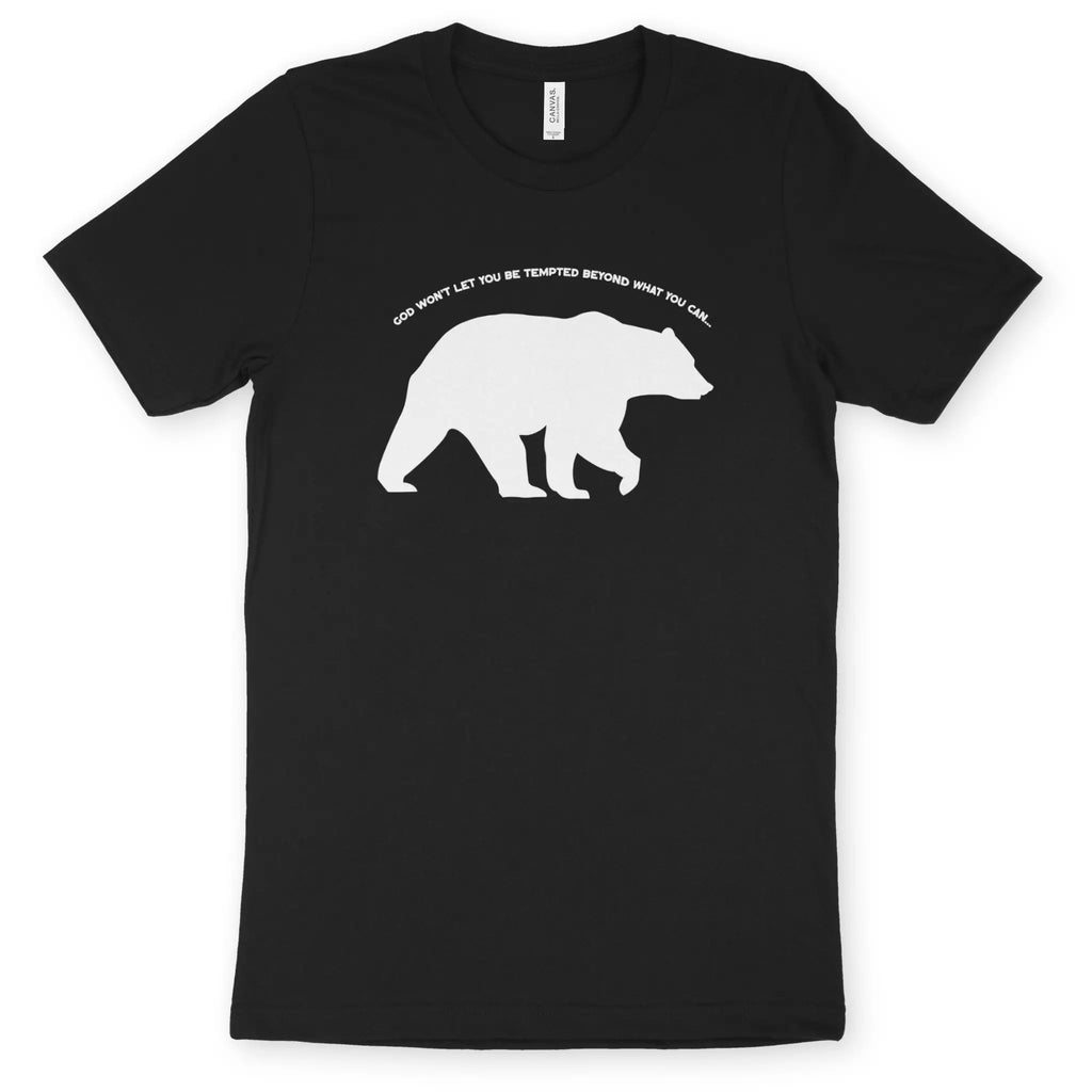 BEAR (1 Corinthians 10:13) – Unisex Christian T-Shirt designed by 3rd Day Christian Clothing.