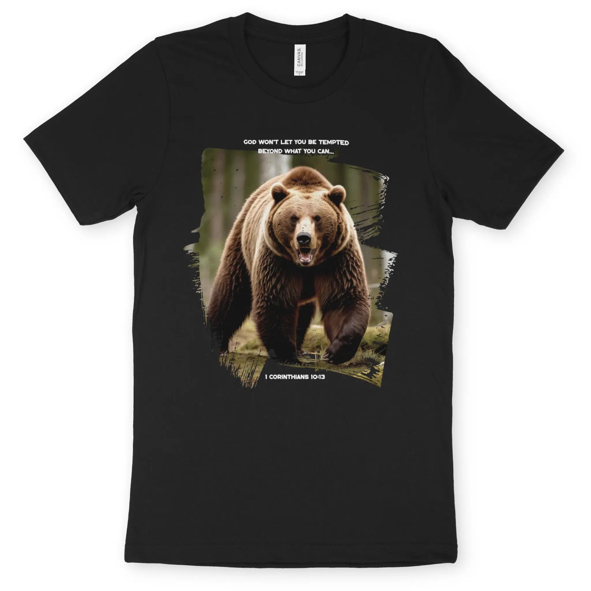 BEAR 2.0 (1 Corinthians 10:13) – Unisex Christian T-Shirt designed by 3rd Day Christian Clothing.