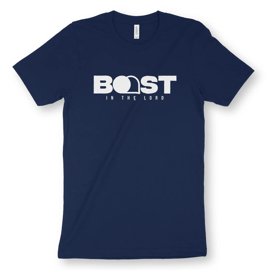BOAST In The Lord – Unisex Christian T-Shirt designed by 3rd Day Christian Clothing.