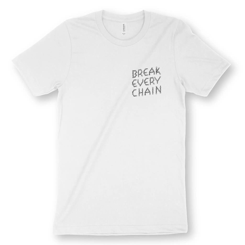 BREAK EVERY CHAIN – Unisex Christian T-Shirt designed by 3rd Day Christian Clothing.