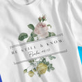 Be Still & Know (Floral) – Unisex Christian T-Shirt designed by 3rd Day Christian Clothing.
