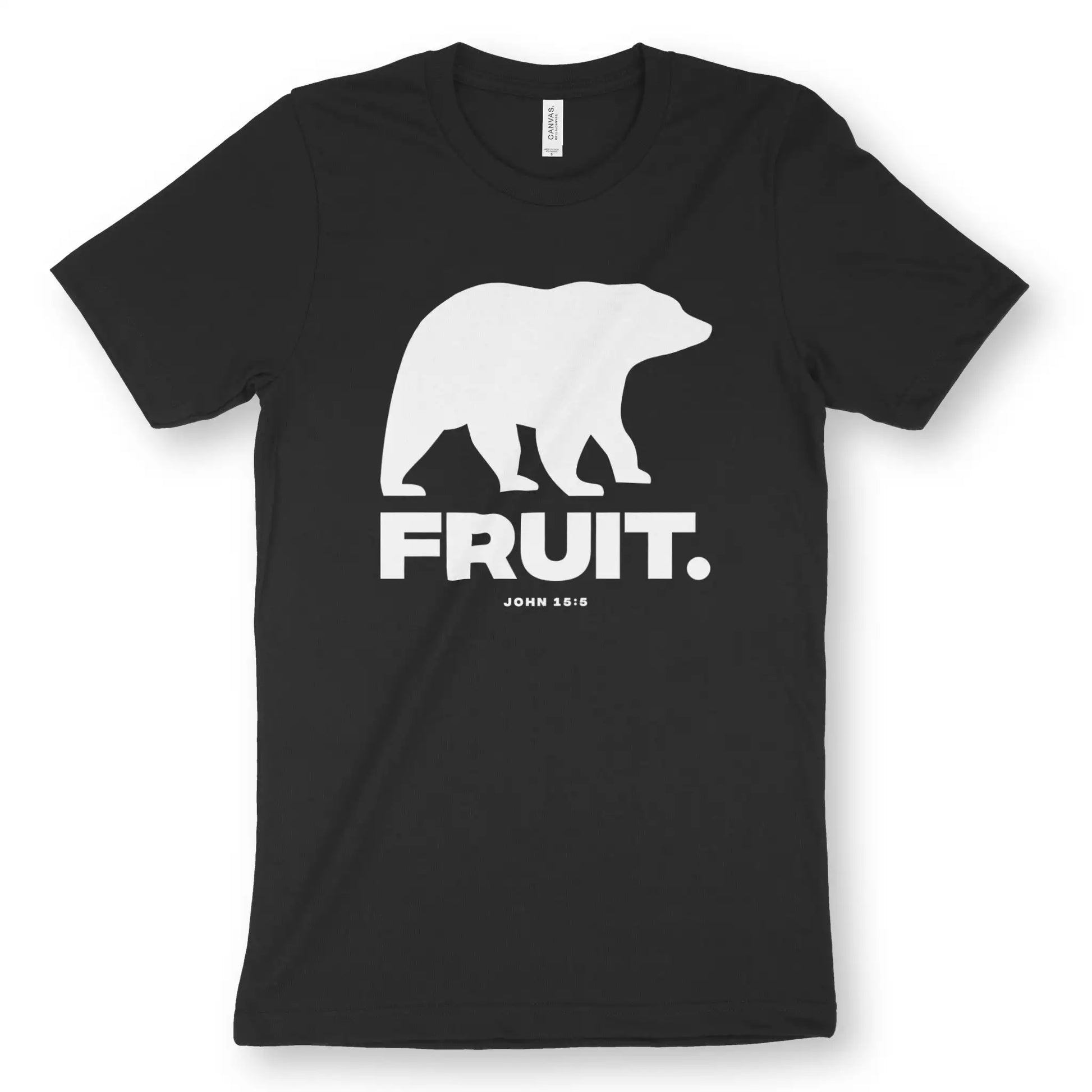 (Bear) Fruit 2.0 | Premium Unisex Christian T-Shirt, laid flat, designed by 3rd Day Christian Clothing UK