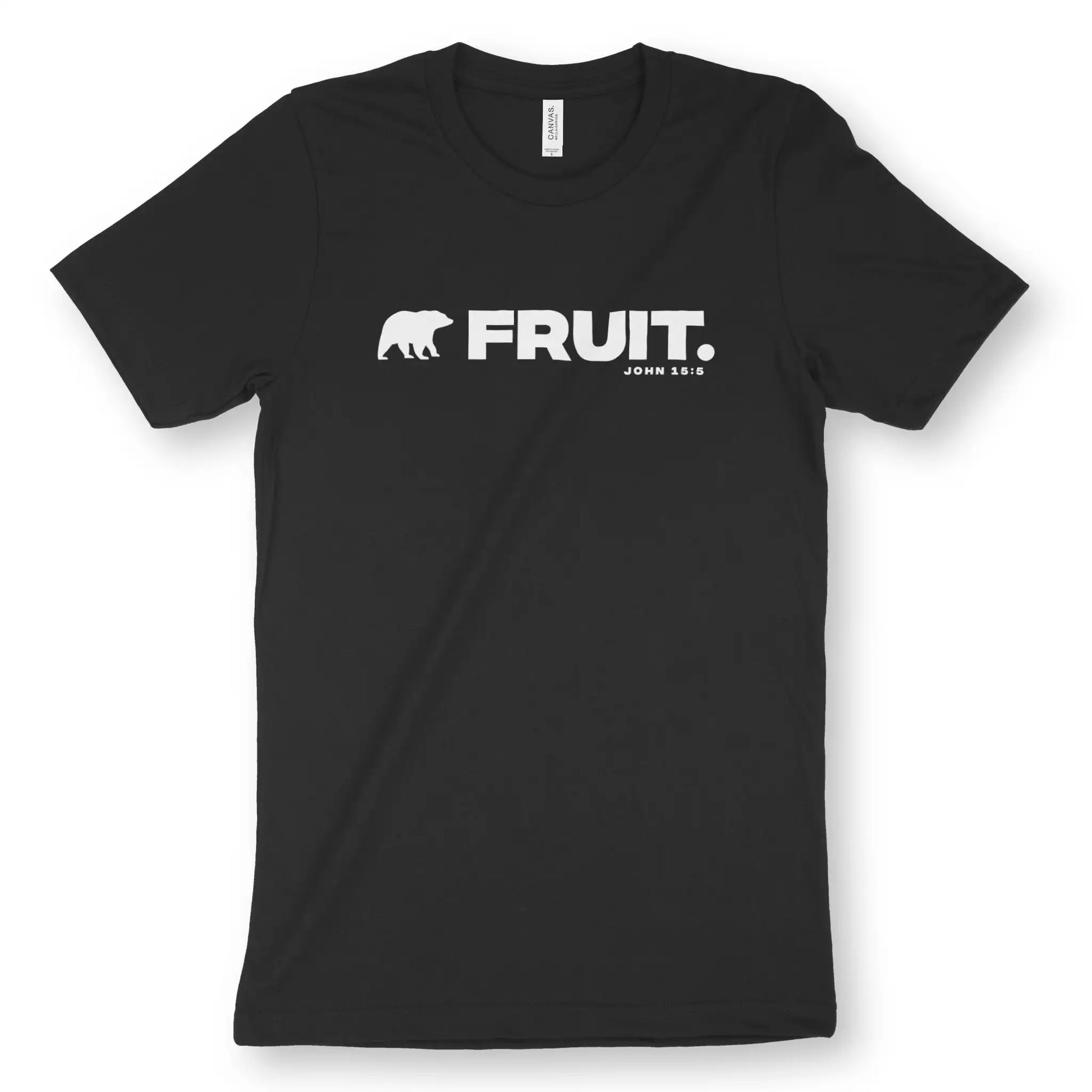 (Bear) Fruit | Premium Unisex Christian T-Shirt, laid flat, designed by 3rd Day Christian Clothing UK