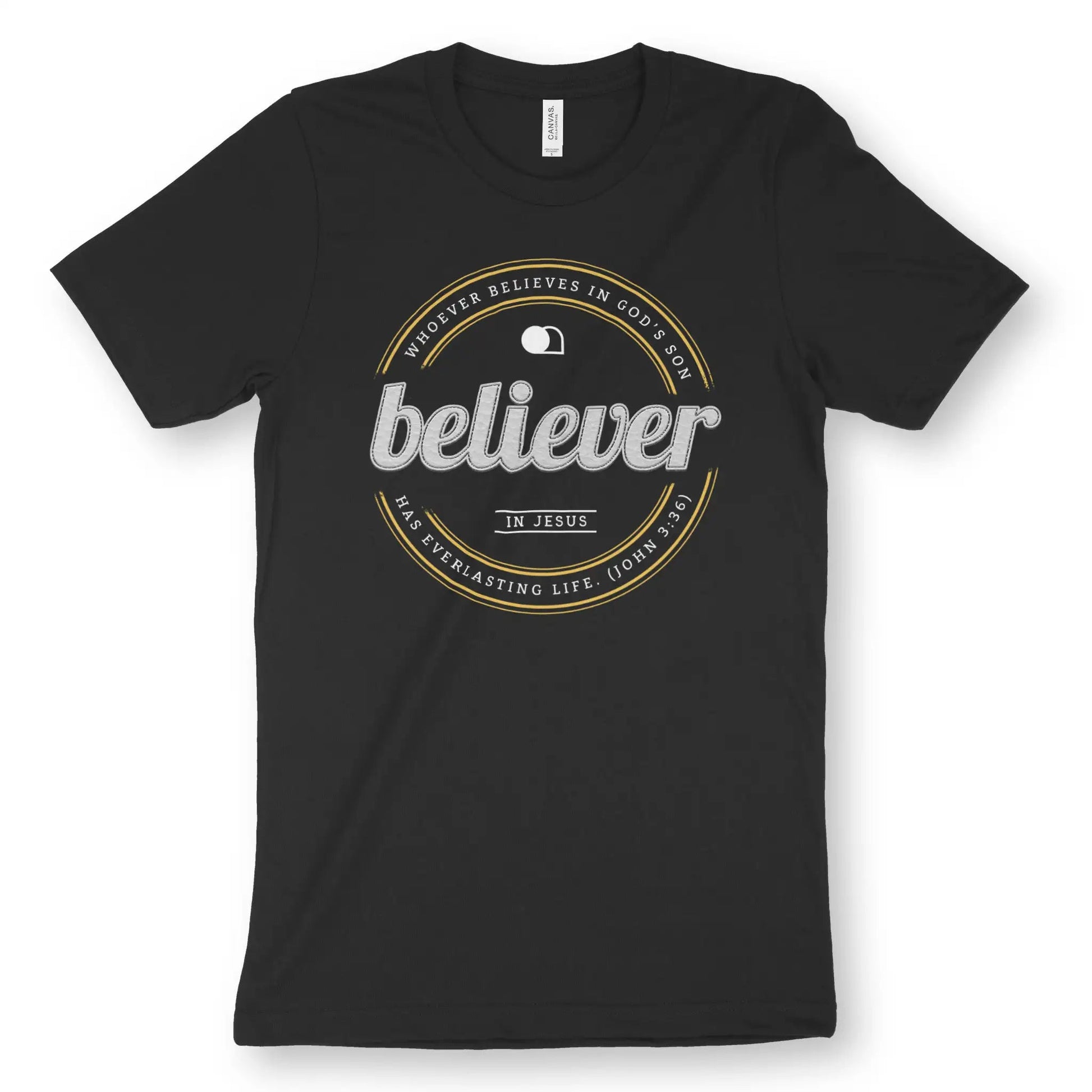 Believer (John 3:36) 2.0 | Premium Unisex Christian T-Shirt designed by 3rd Day Christian Clothing.