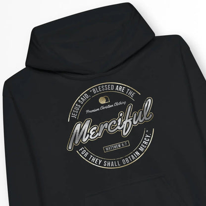 Blessed Are The Merciful | Premium Kids' Christian Hoodie designed by 3rd Day Christian Clothing.