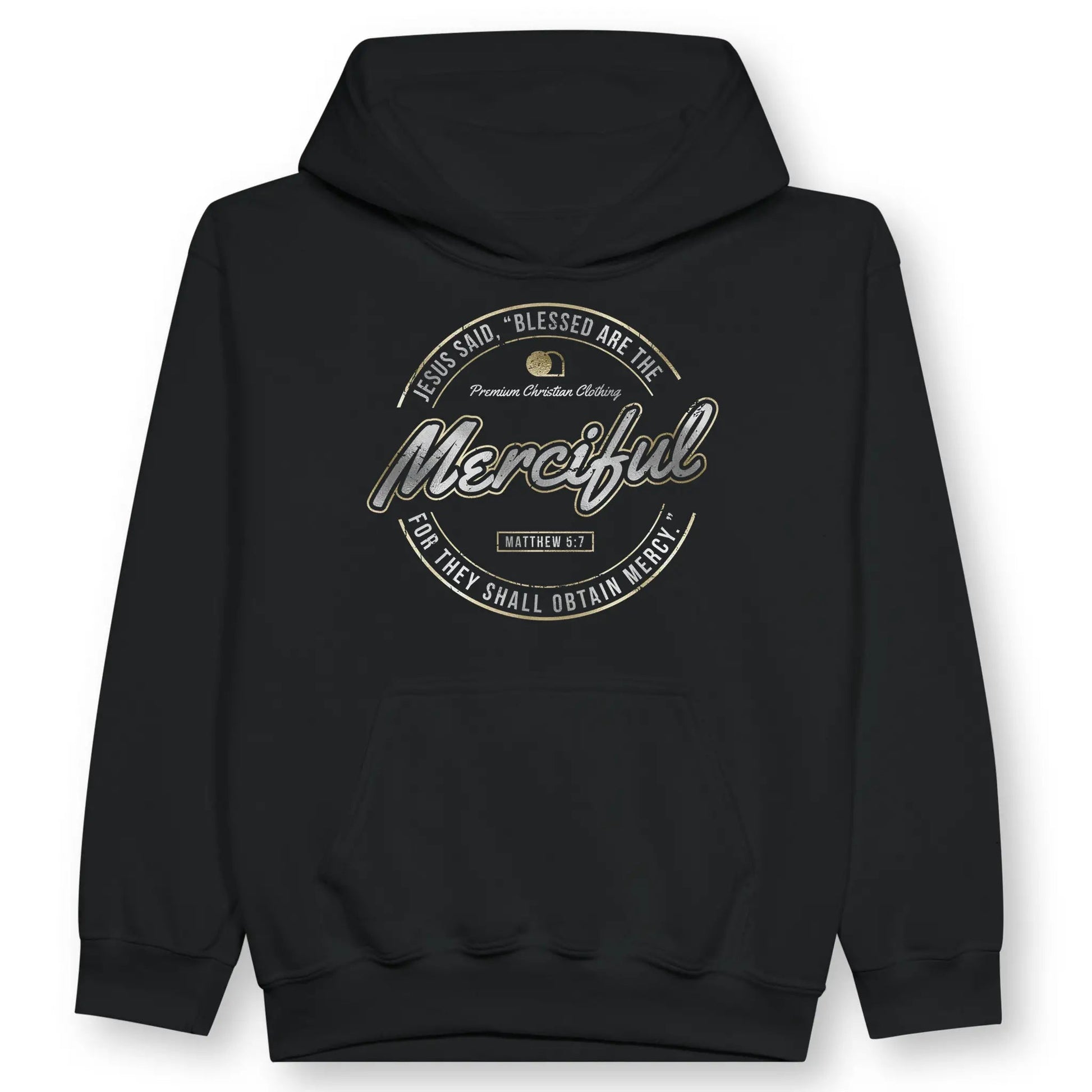 Blessed Are The Merciful | Premium Kids' Christian Hoodie designed by 3rd Day Christian Clothing.