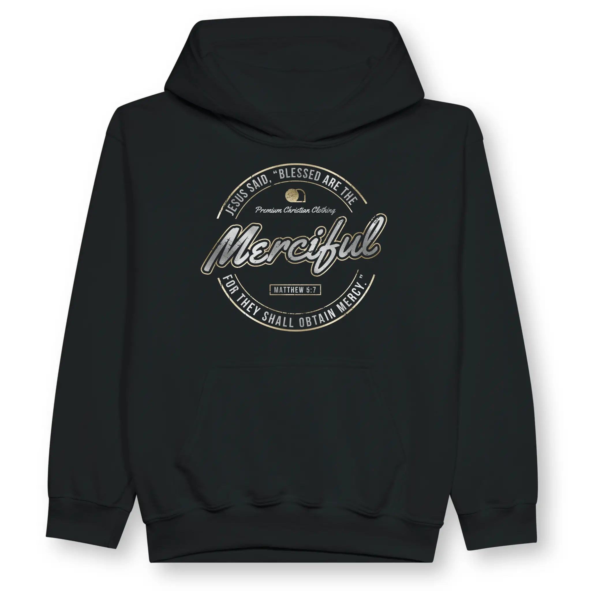 Blessed Are The Merciful – Kids' Christian Hoodie designed by 3rd Day Christian Clothing.