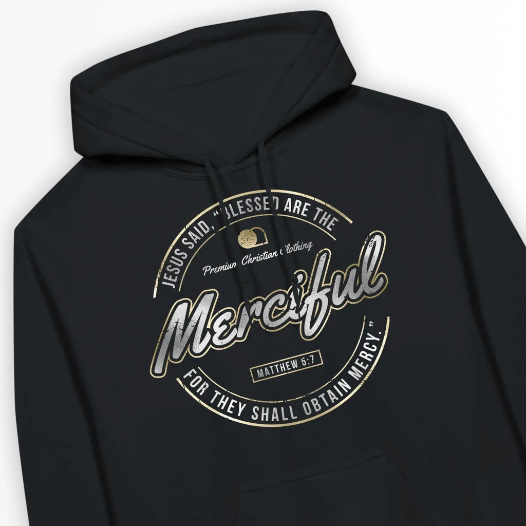 Blessed Are The Merciful (Deluxe Look) – Unisex Christian Hoodie designed by 3rd Day Christian Clothing.