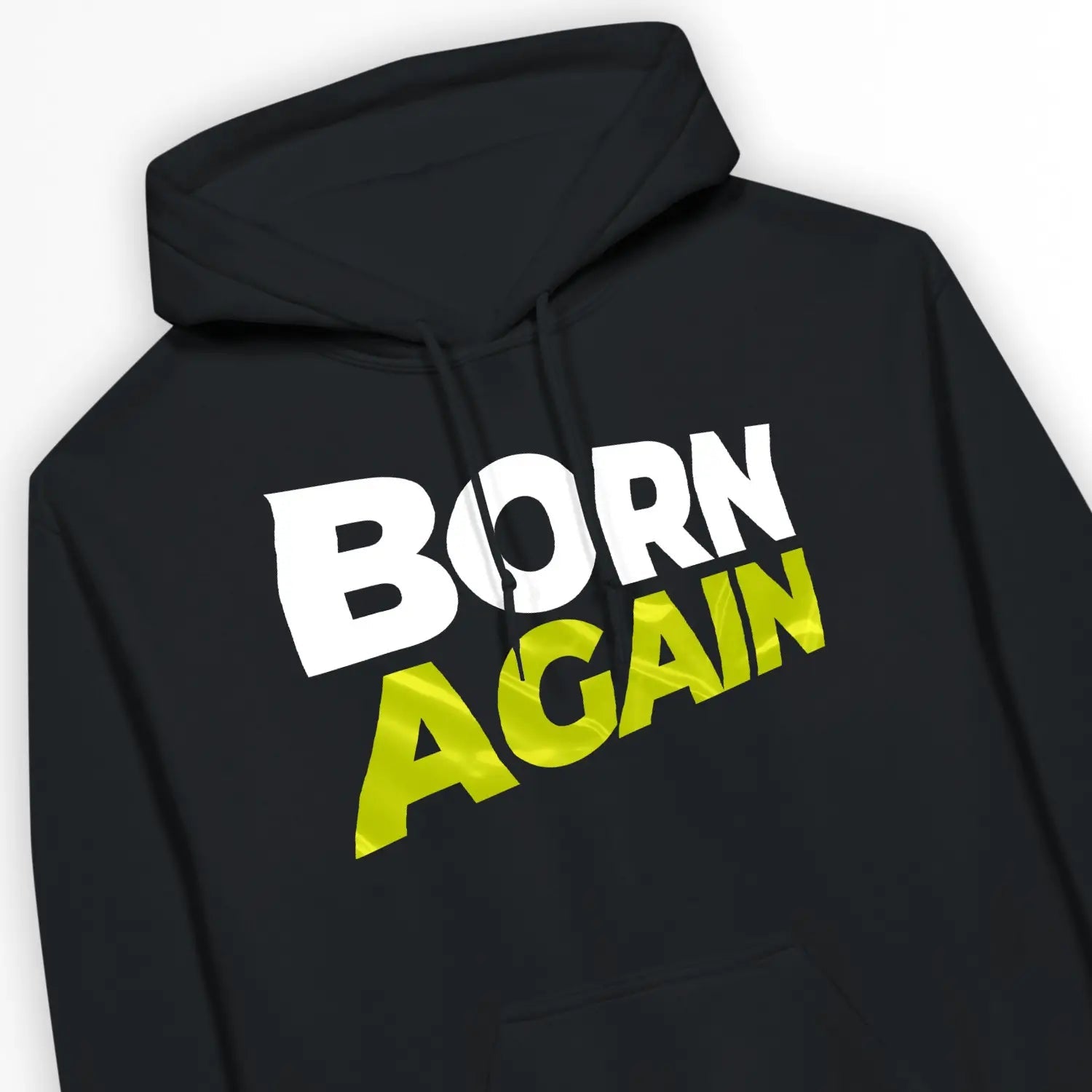 Born Again (Wavy) – Unisex Christian Hoodie designed by 3rd Day Christian Clothing.