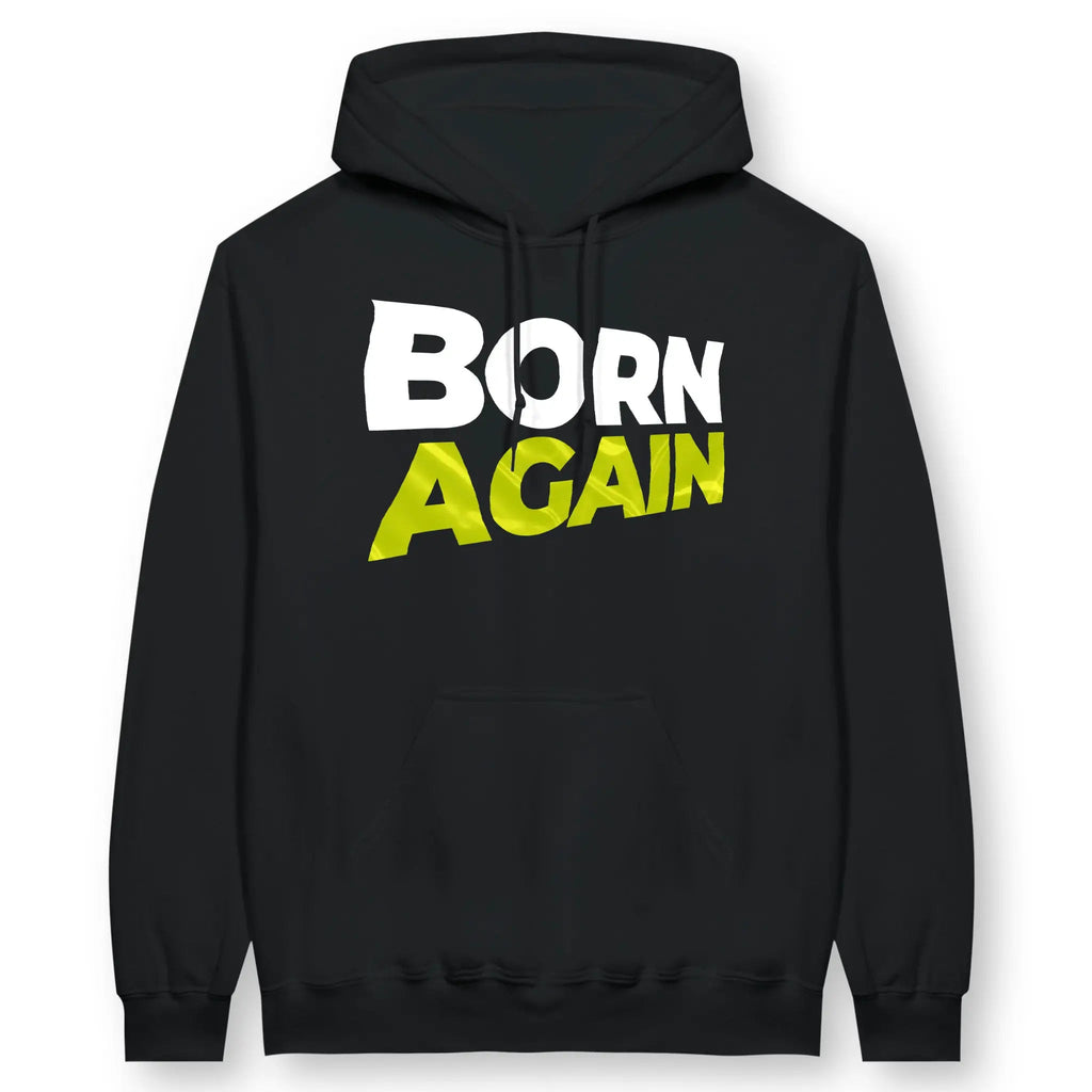 Born Again (Wavy) – Unisex Christian Hoodie designed by 3rd Day Christian Clothing.