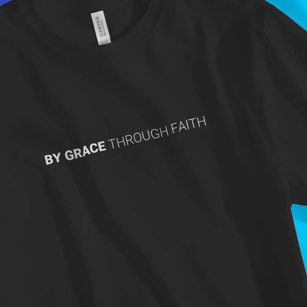 By Grace Through Faith – Unisex Christian T-Shirt designed by 3rd Day Christian Clothing.