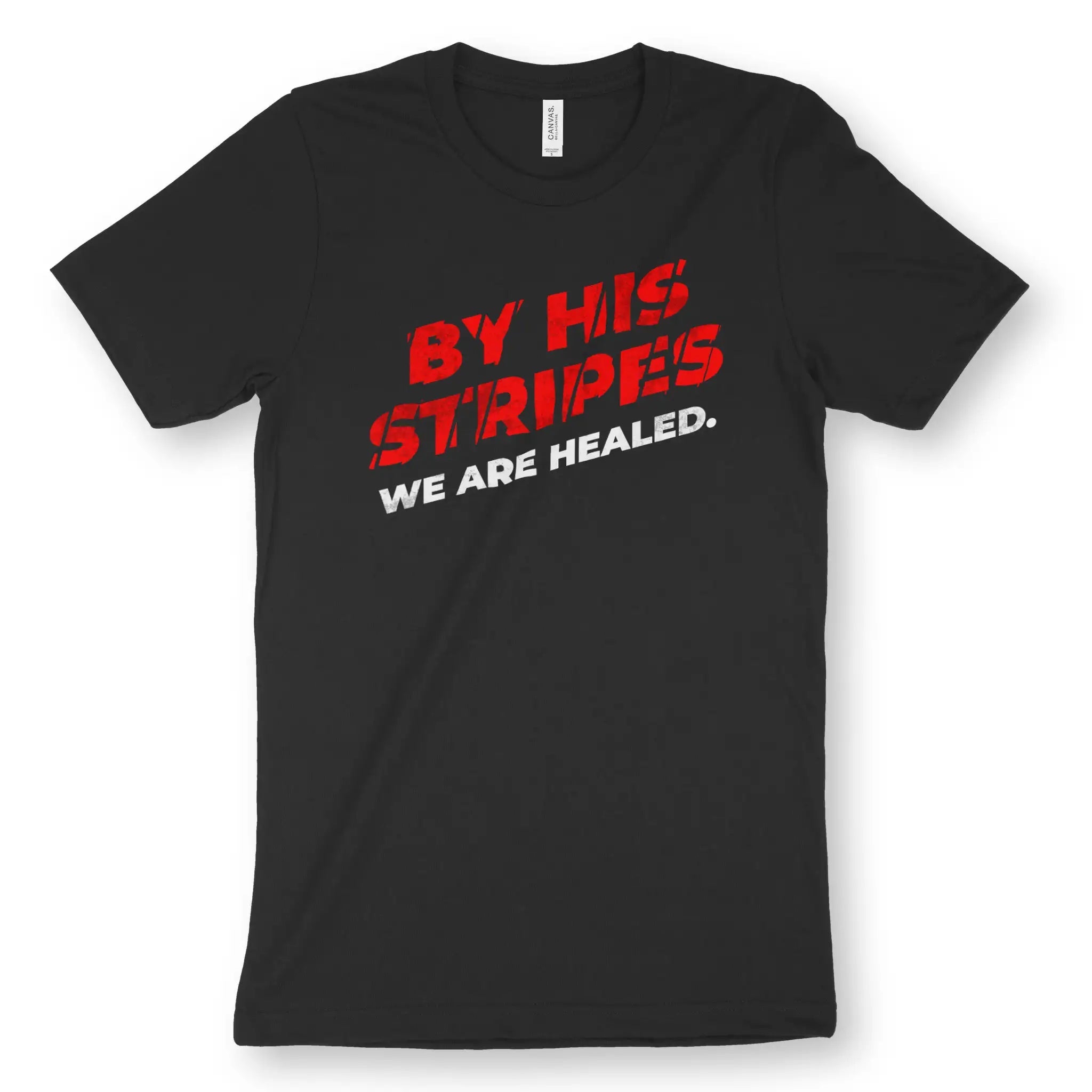By His Stripes 3.0 – Unisex Christian T-Shirt designed by 3rd Day Christian Clothing.