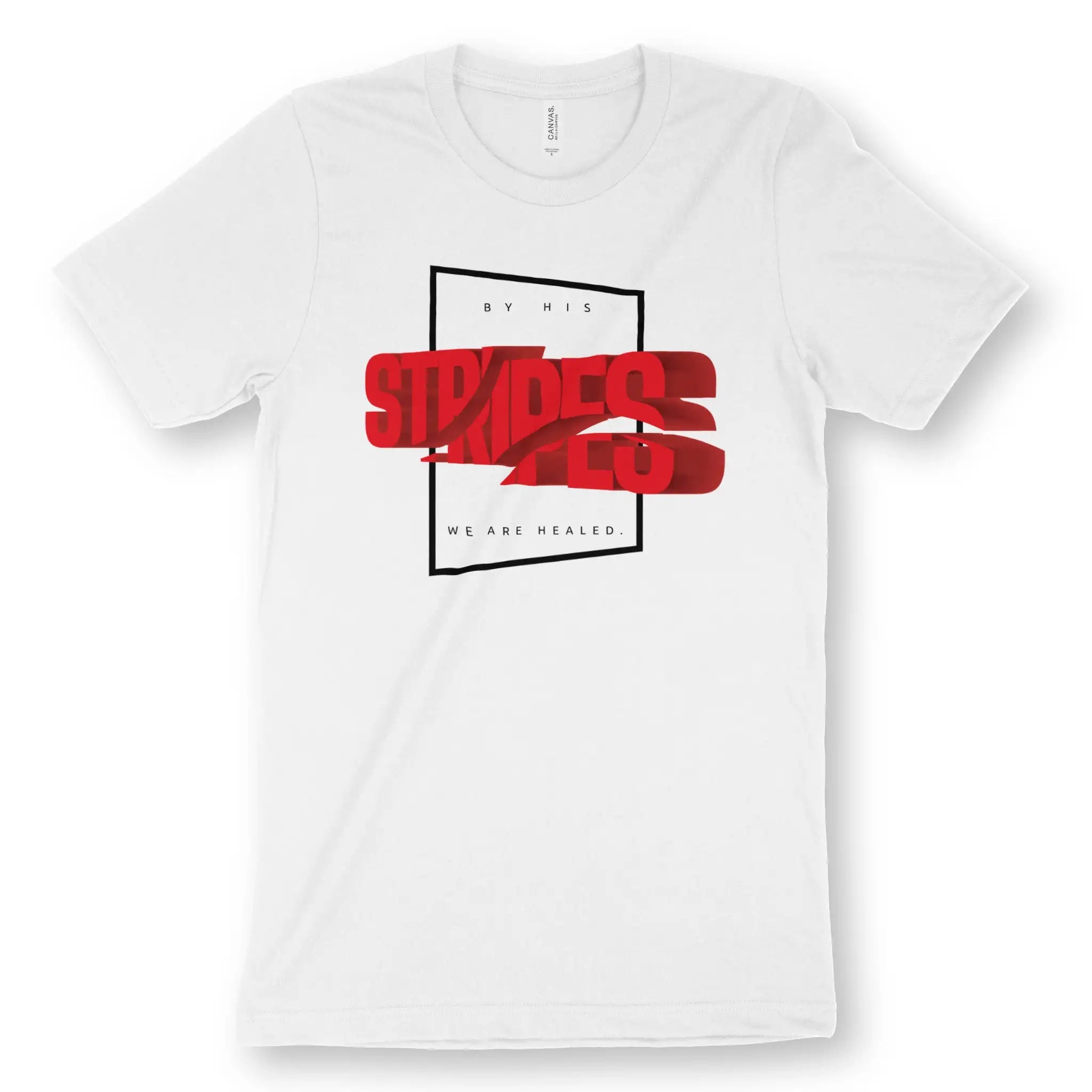 By His Stripes We Are Healed (3D) 2.0 – Unisex Christian T-Shirt designed by 3rd Day Christian Clothing.