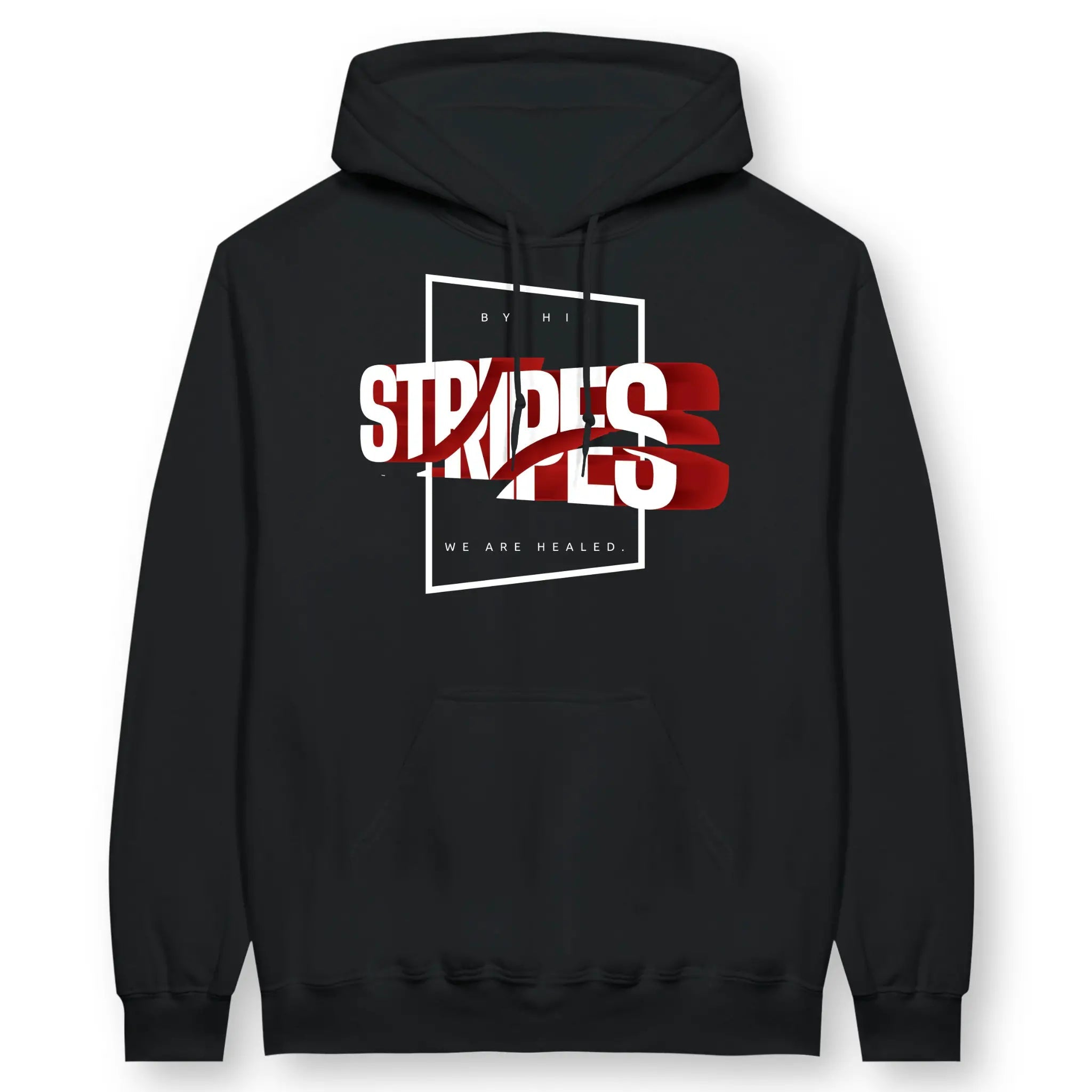 By His Stripes We Are Healed (3D) – Unisex Christian Hoodie designed by 3rd Day Christian Clothing.