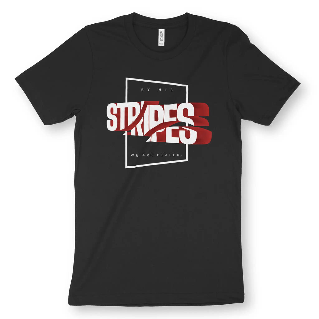 By His Stripes We Are Healed (3D) – Unisex Christian T-Shirt designed by 3rd Day Christian Clothing.