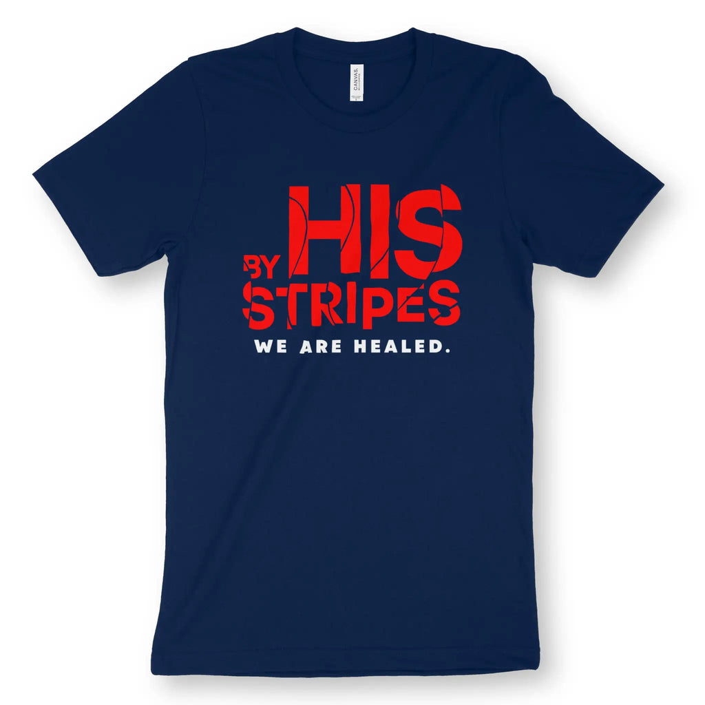 By His Stripes – Unisex Christian T-Shirt designed by 3rd Day Christian Clothing.
