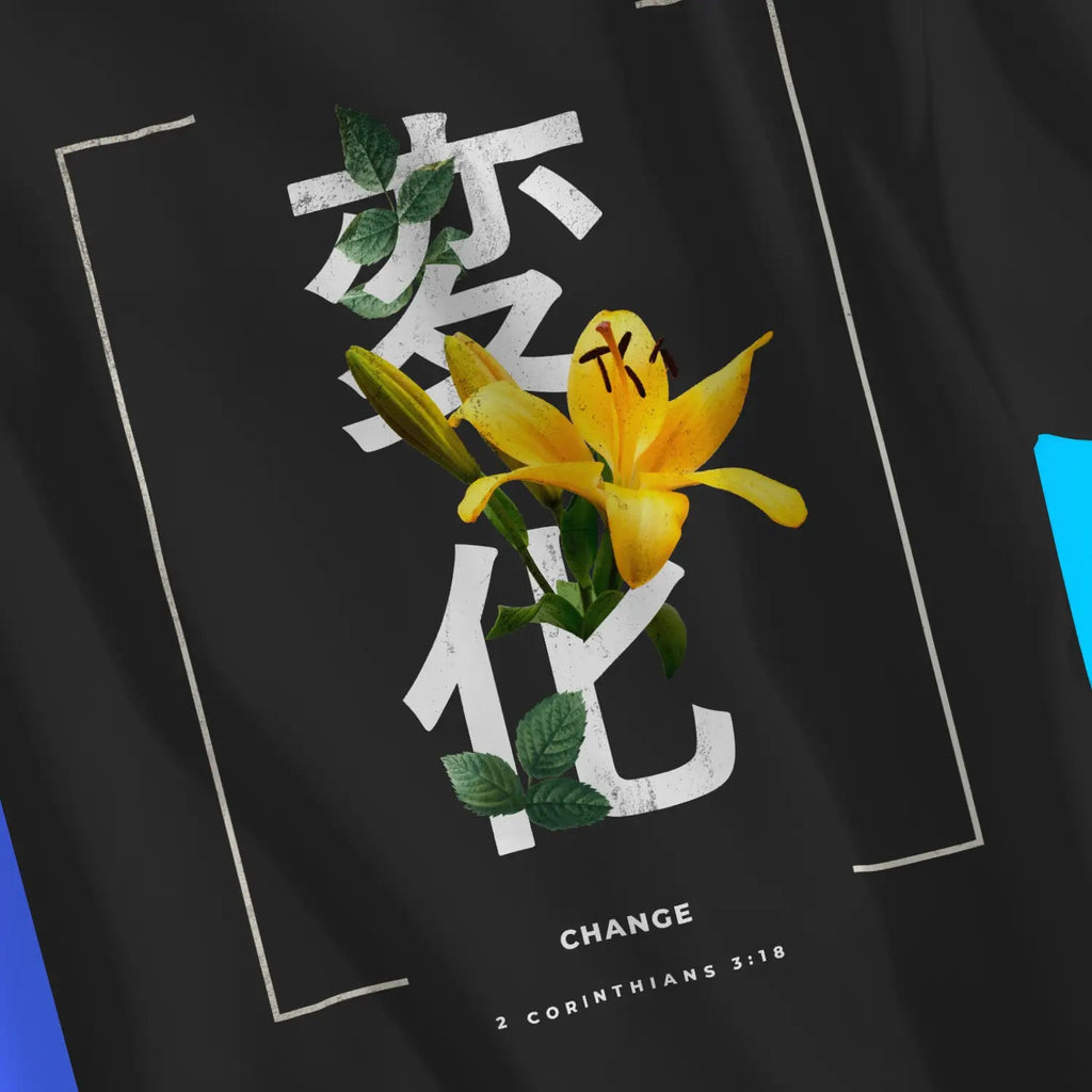 Change (2 Corinthians 3:18) – Unisex Christian T-Shirt designed by 3rd Day Christian Clothing.