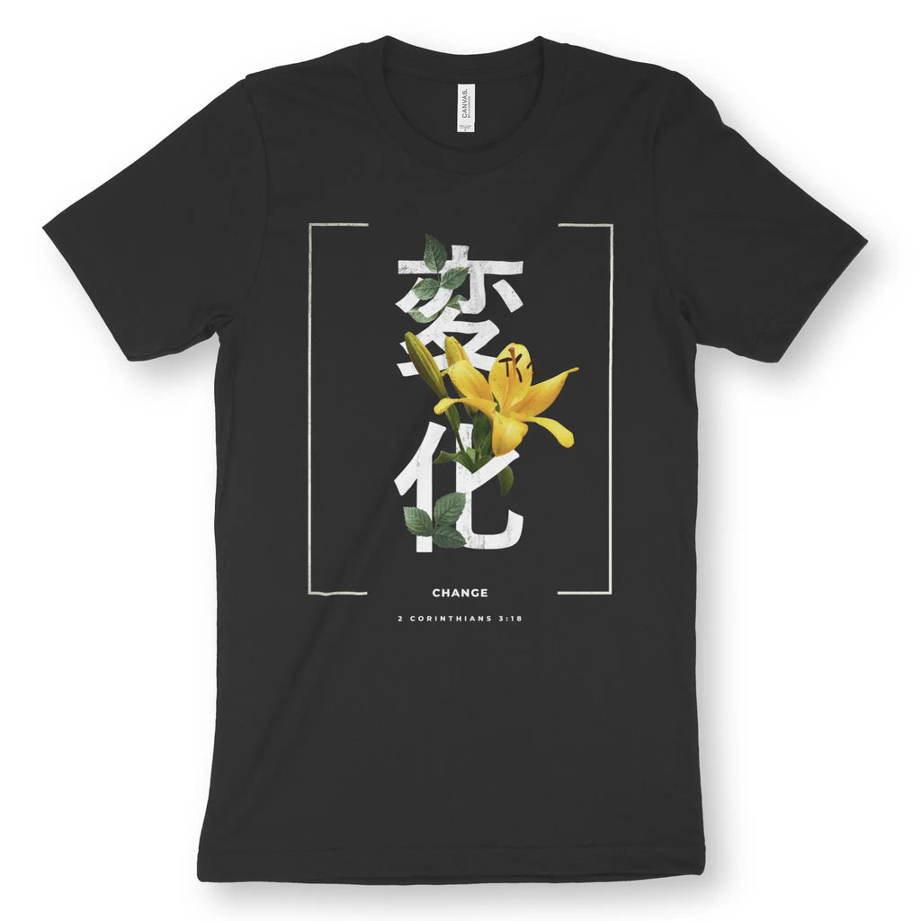 Change (2 Corinthians 3:18) – Unisex Christian T-Shirt designed by 3rd Day Christian Clothing.