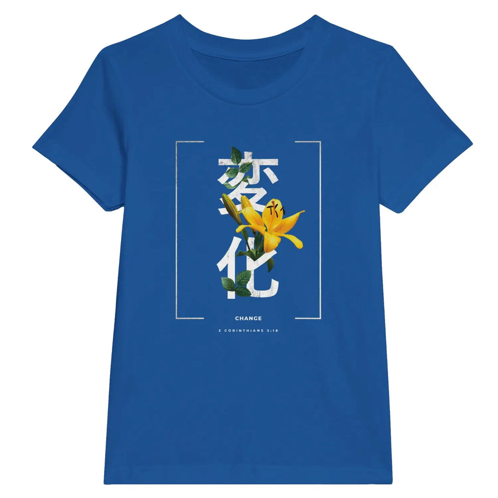 Change (Japanese) – Kids' Christian T-Shirt designed by 3rd Day Christian Clothing.