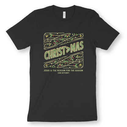 Christ > Mas | Premium Unisex Christian T-Shirt designed by 3rd Day Christian Clothing.