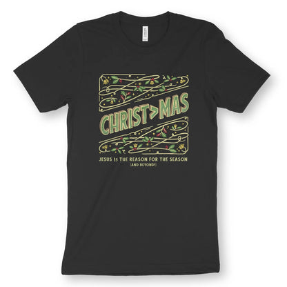 Christ > Mas | Premium Unisex Christian T-Shirt designed by 3rd Day Christian Clothing.