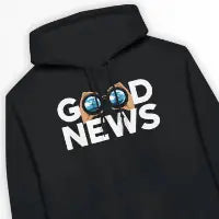 cool black Christian hoodie with 'Good News' from 3rd Day's Christian Clothing uk