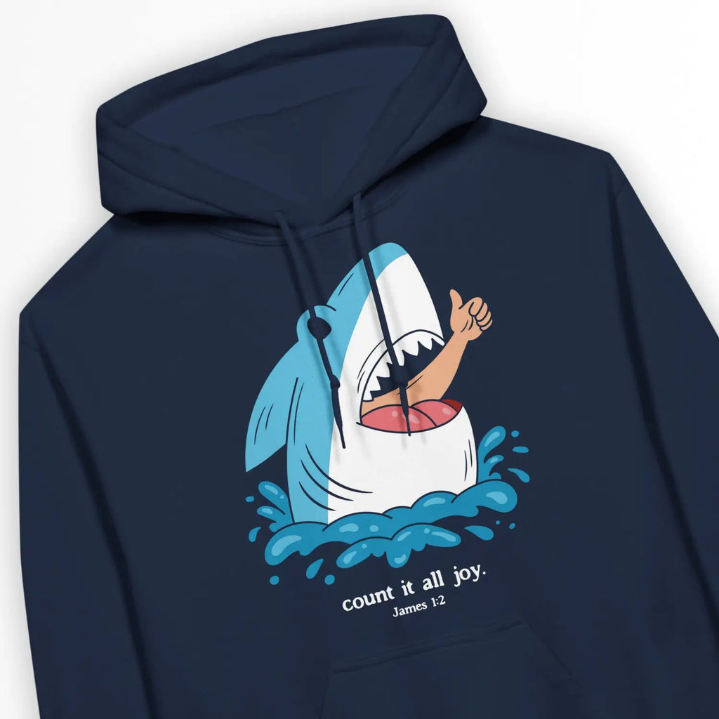 Count It All Joy (James 1:2) – Unisex Christian Hoodie designed by 3rd Day Christian Clothing.