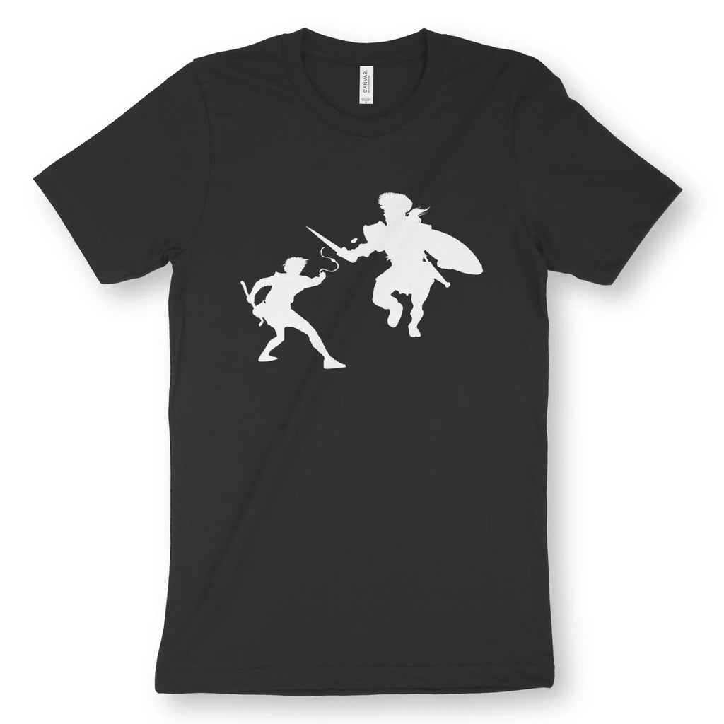 David vs Goliath 2.0 – Unisex Christian T-Shirt designed by 3rd Day Christian Clothing.