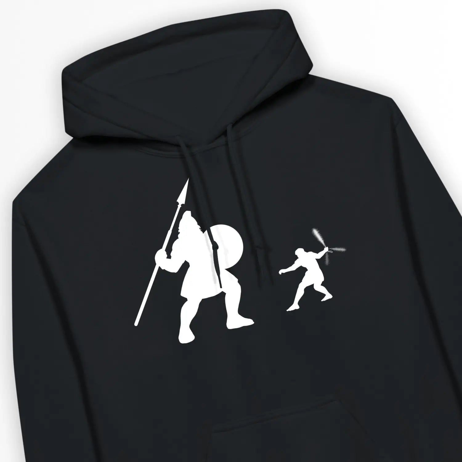 David vs Goliath – Unisex Christian Hoodie designed by 3rd Day Christian Clothing.