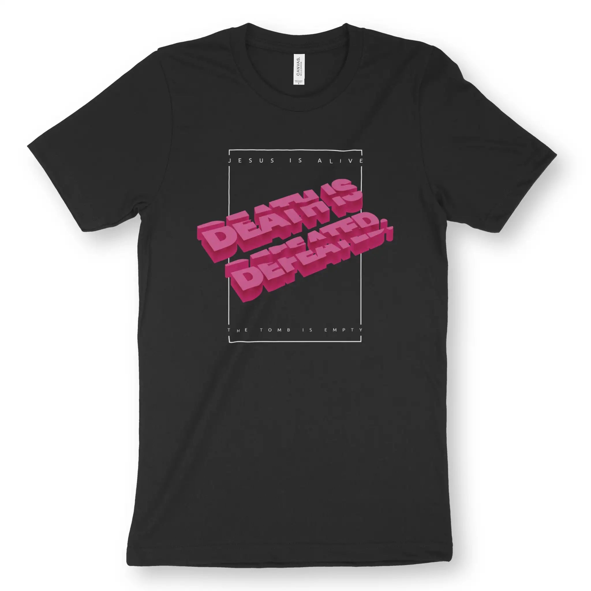 Death Is Defeated. – Unisex Christian T-Shirt designed by 3rd Day Christian Clothing.