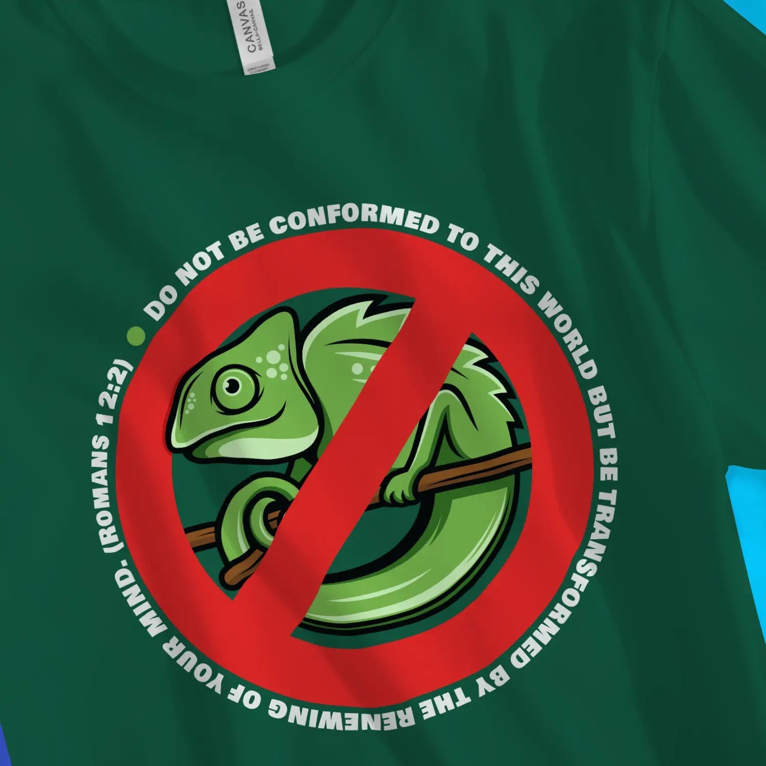Do Not Be Conformed (Chameleon) – Unisex Christian T-Shirt designed by 3rd Day Christian Clothing.