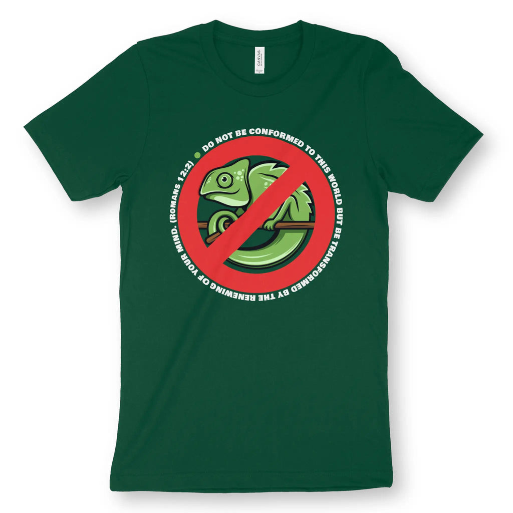 Do Not Be Conformed (Chameleon) – Unisex Christian T-Shirt designed by 3rd Day Christian Clothing.