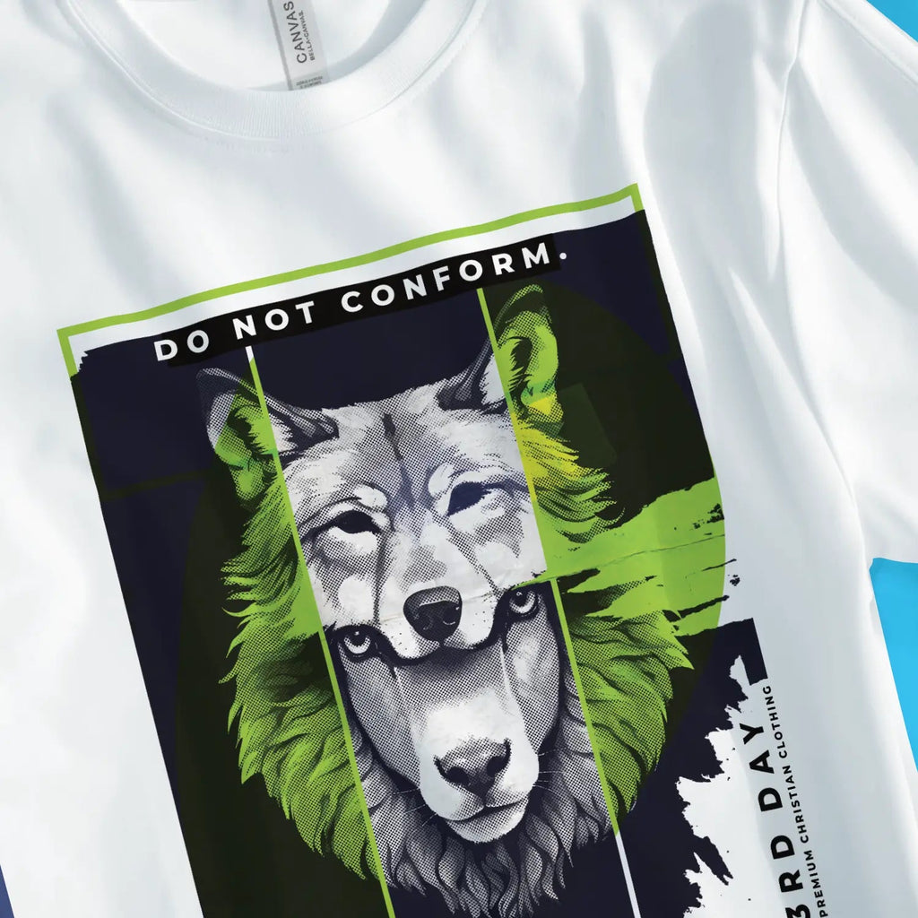 Do Not Conform (Sheep) – Unisex Christian T-Shirt designed by 3rd Day Christian Clothing.