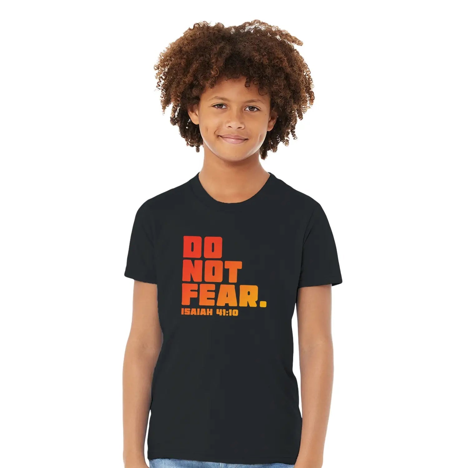 Do Not Fear (Isaiah 41:10) – Kids' Christian T-Shirt designed by 3rd Day Christian Clothing.