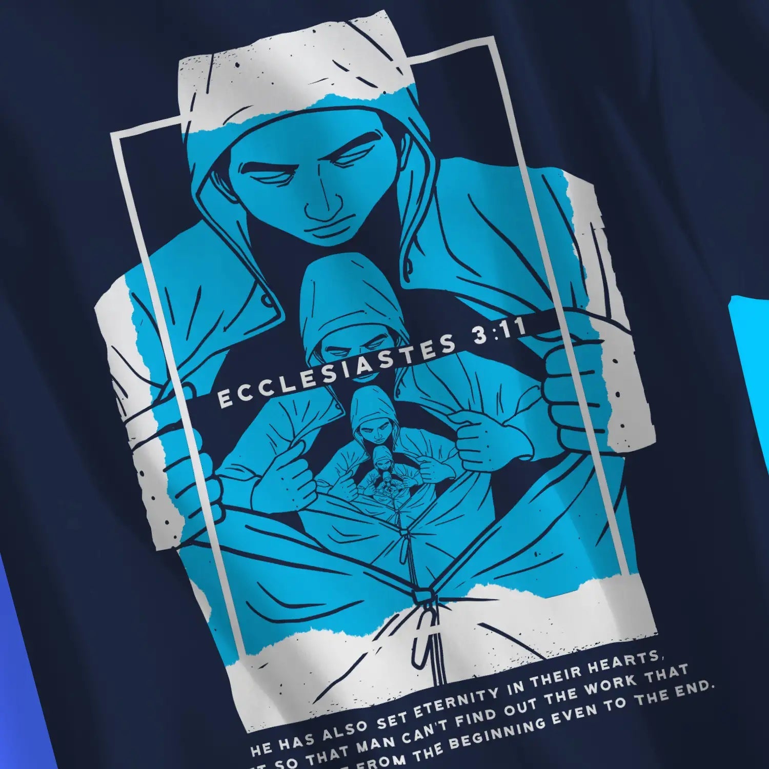 Eternity In Their Hearts – Unisex Christian T-Shirt designed by 3rd Day Christian Clothing.