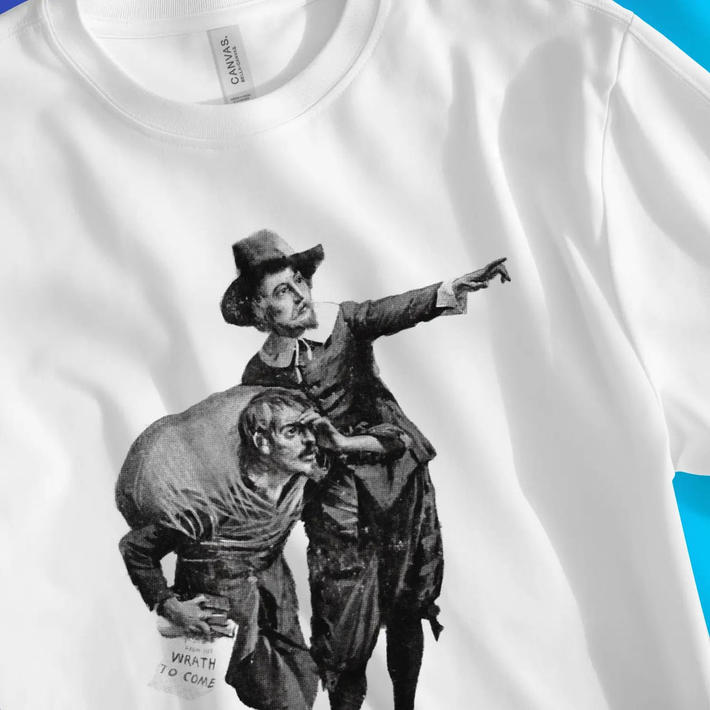 Evangelist (Pilgrim's Progress) – Unisex Christian T-Shirt designed by 3rd Day Christian Clothing.