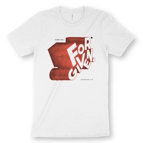 Every Sin: FORGIVEN (2nd Edition) – Unisex Christian T-Shirt designed by 3rd Day Christian Clothing.