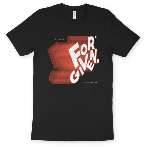 Every Sin: FORGIVEN (3rd Edition) – Unisex Christian T-Shirt designed by 3rd Day Christian Clothing.