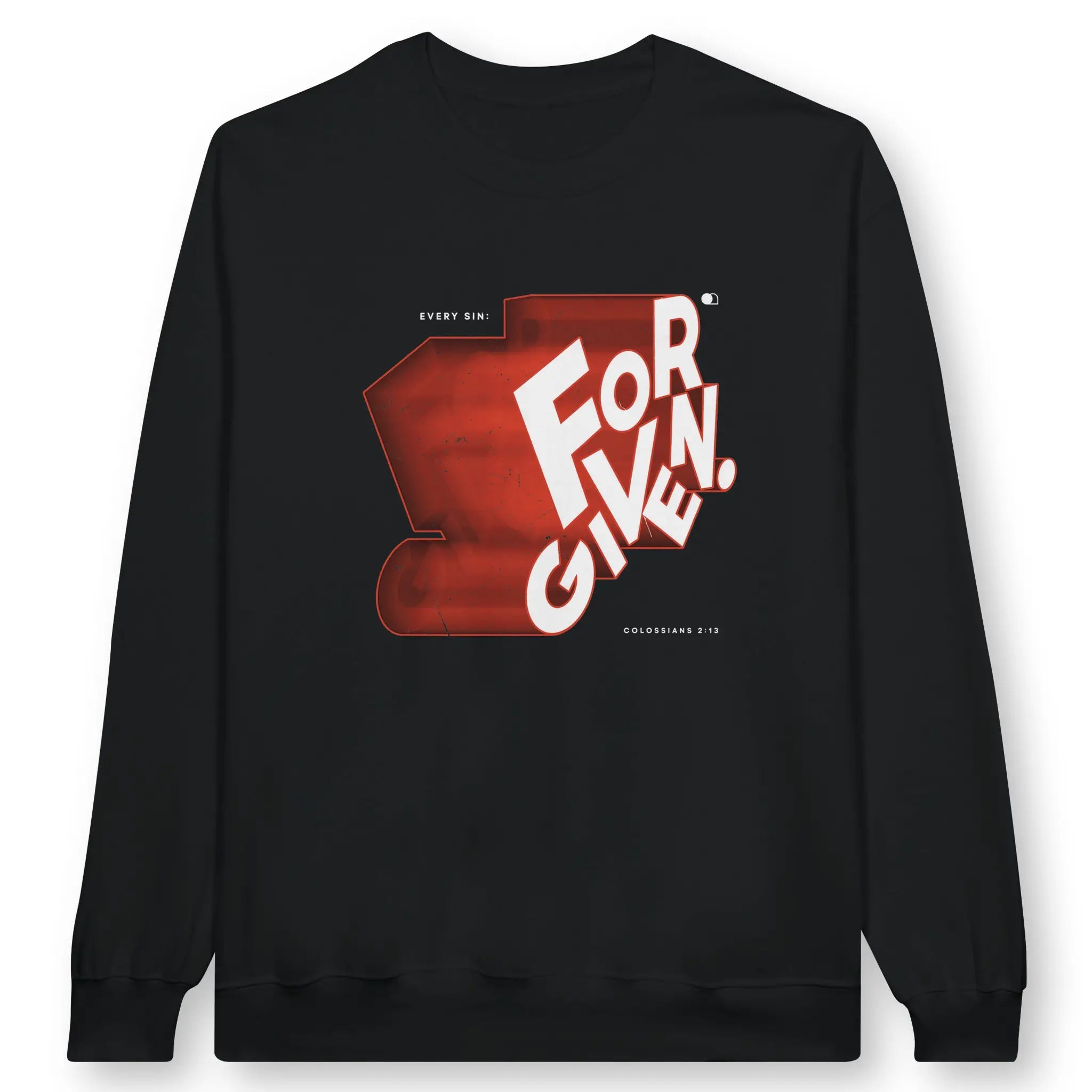 Every Sin: FORGIVEN – Unisex Christian Sweatshirt designed by 3rd Day Christian Clothing.