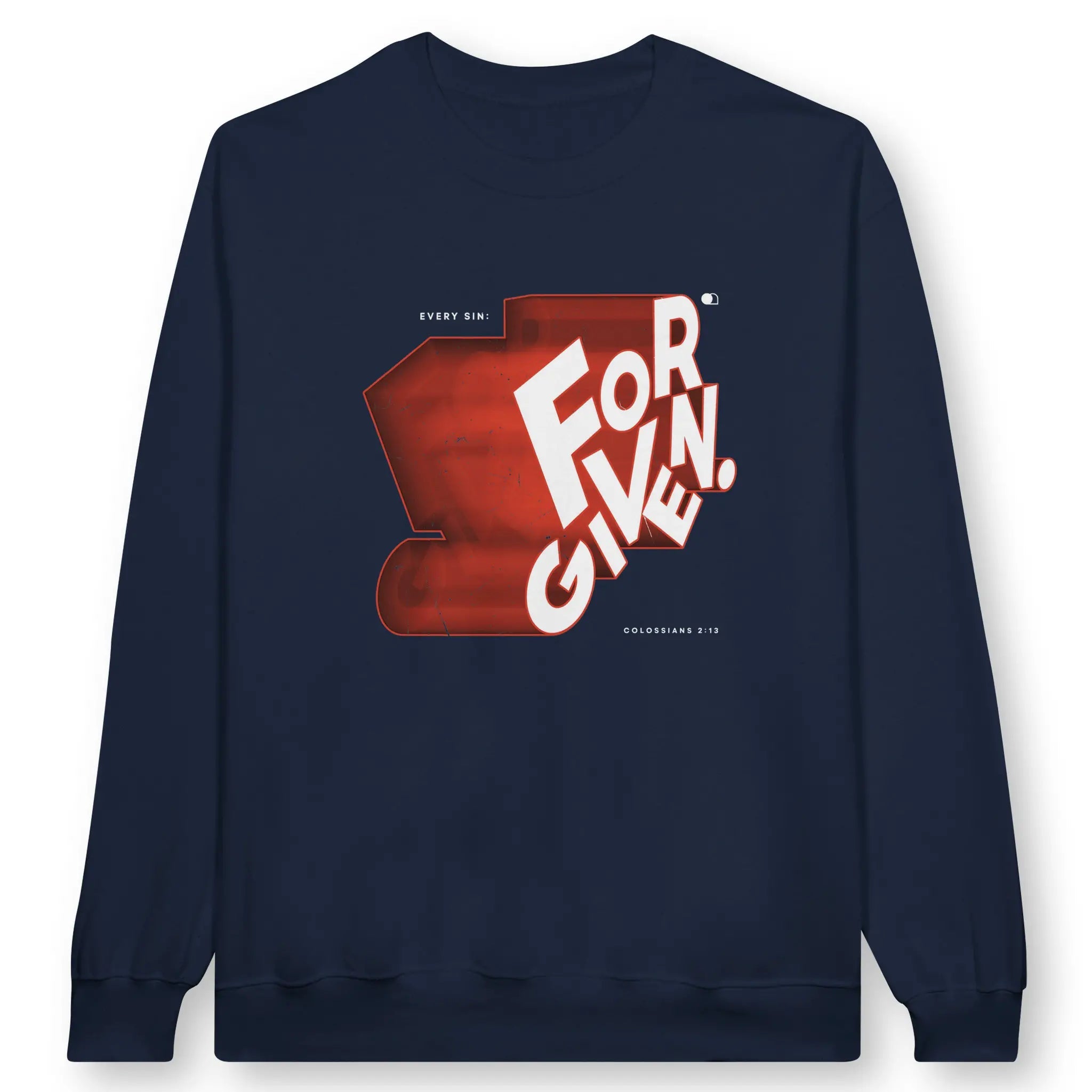 Every Sin: FORGIVEN – Unisex Christian Sweatshirt designed by 3rd Day Christian Clothing.